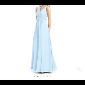 Sky blue bridesmaid gown